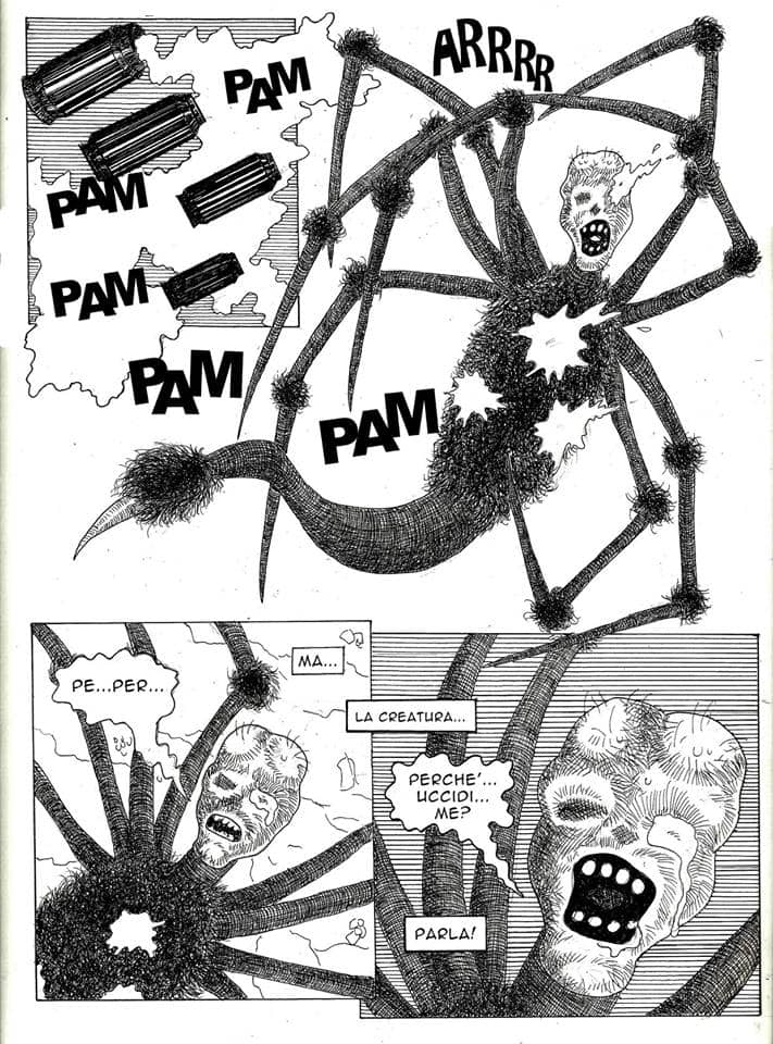 Il ragno fumetto di Ratti e Damix